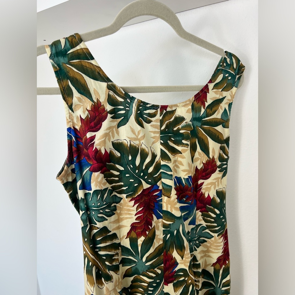 THE HAWAIIAN ORIGINAL Vintage Hilo Hattie Womens Dress Size M Long Botanical USA - Picture 9 of 9